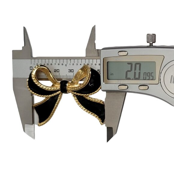 Kenneth Jay Lane KJL For Avon Gold-Tone Black Enamel Bead Enhancer Pendant - Picture 3 of 8